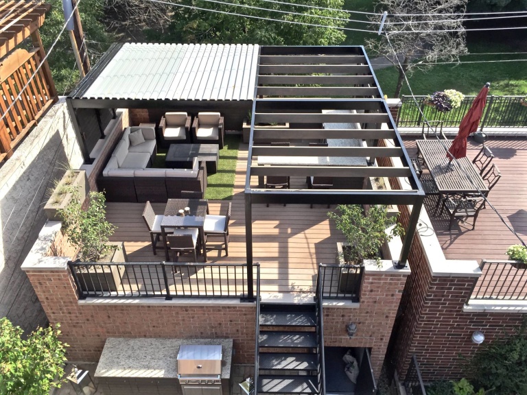 Chicago Roof Decks, Pergolas, And Patios - Urban Rooftops - Chicago ...