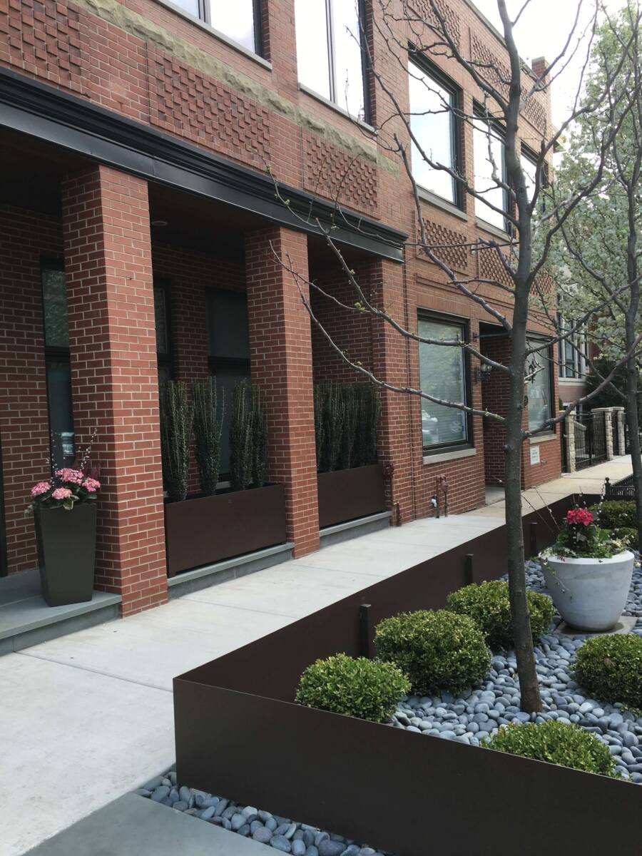 Steel Clay Planters Lakeview Chicago