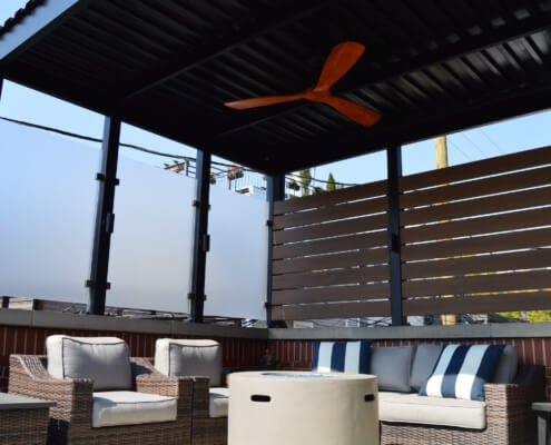 rooftop deck lounge furniture pergola chicago il