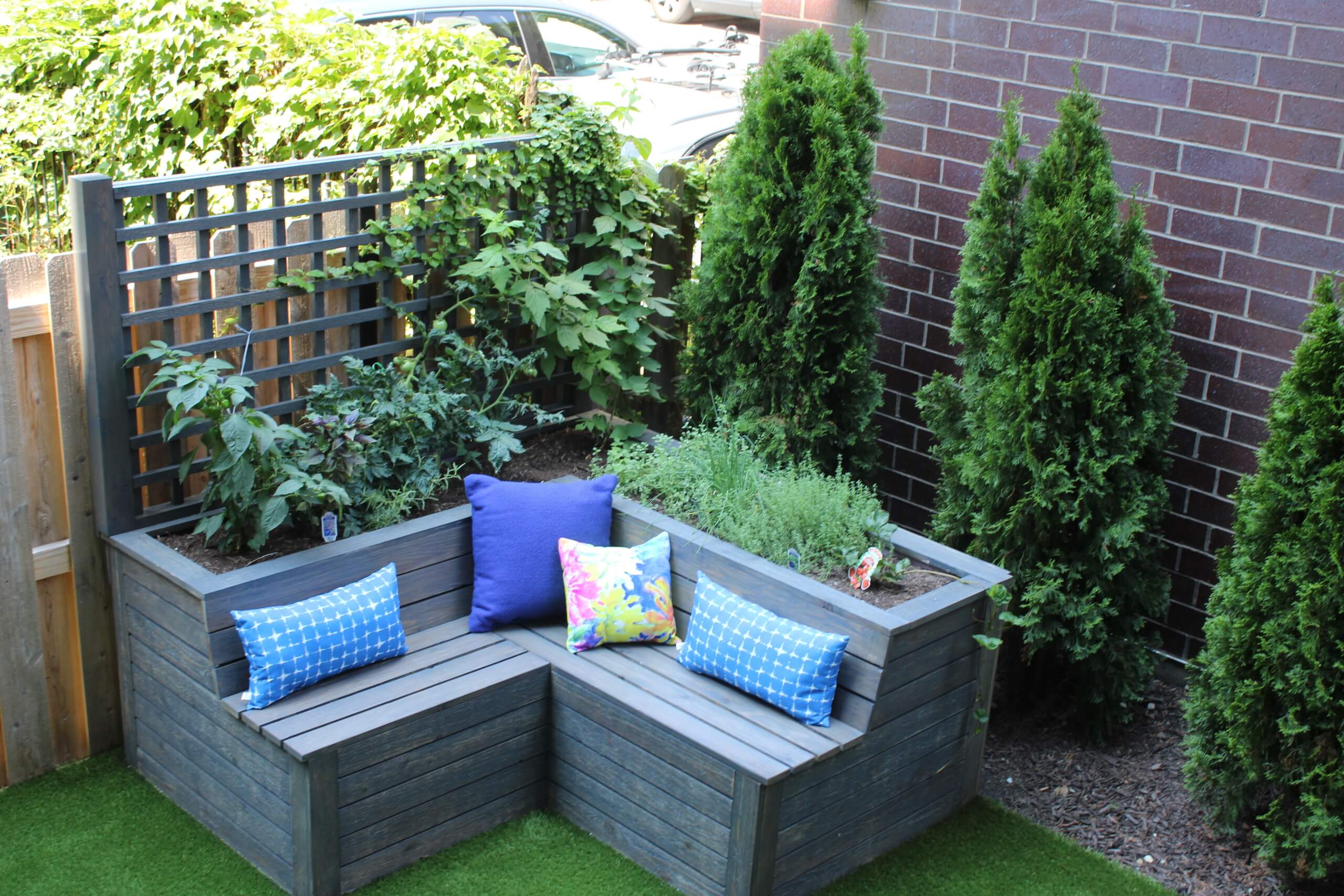 Custom Furniture With Built-In Planters Lakeview Chicago il