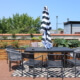 Roof deck dining and planter boxes