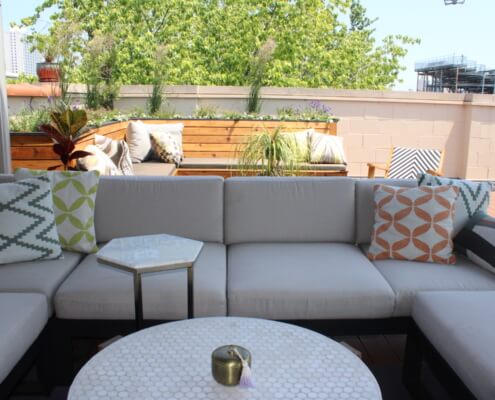Roof deck lounge furniture