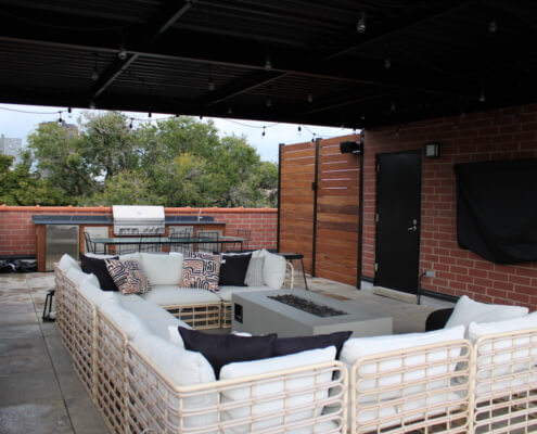 Rooftop Deck Fire Pit Rooftop Dining East Lakeview Chicago