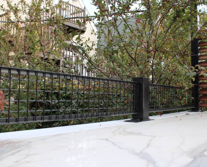 metal mesh railing lincoln park chicago il