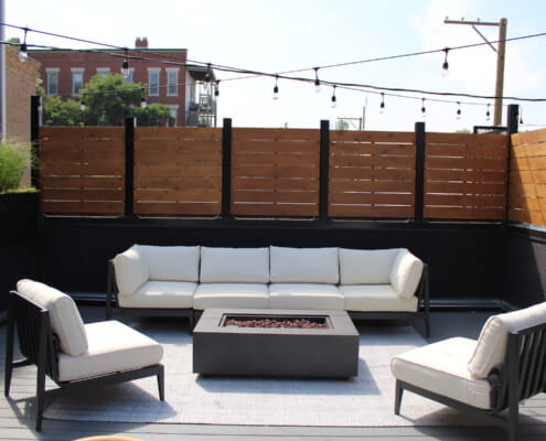 Fire Pit Privacy Fencing east village chicago