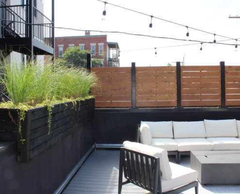 Privacy Fence & Custom Planters east village chicago