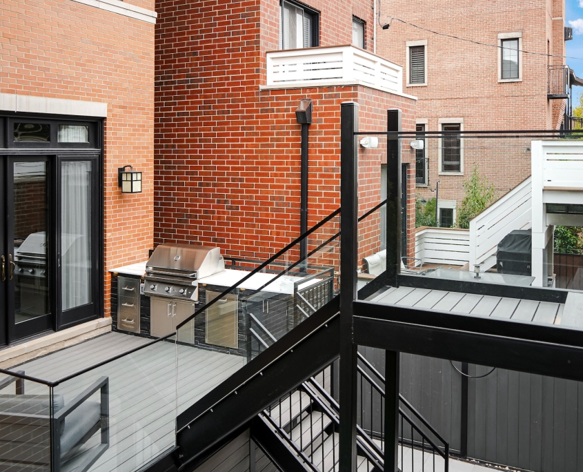 modern glass railings modern glass railings lincoln park chicago